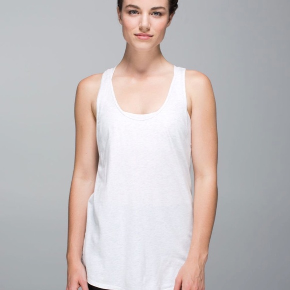 LULULEMON OM RACERBACK - HEATHERED WHITE - Picture 2 of 8